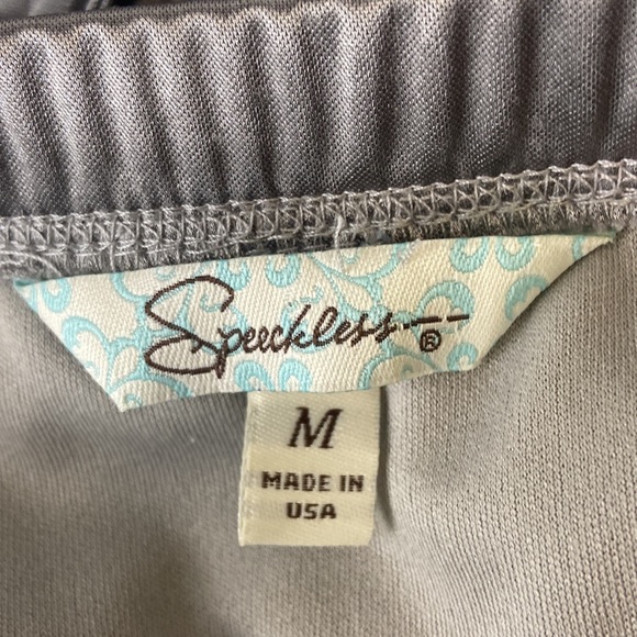 Silver grey pleated party dress pleated spaghetti strap sparkle detail - Picture 11 of 15